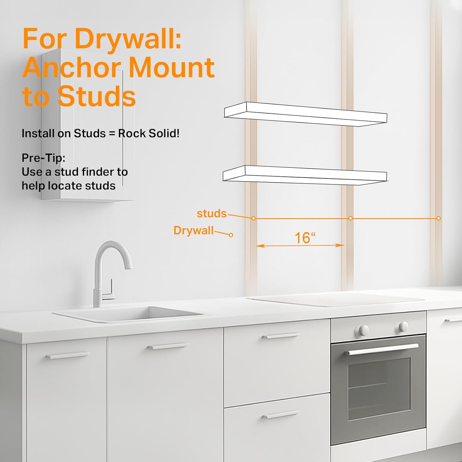 BAYKA Floating Shelves for Wall, 36 inches Long Wall Mounted Rustic Wood Shelves for Bathroom, Bedroom, Living Room, for Book/Storage/Decor with 30lbs Capacity - Black,Set of 3