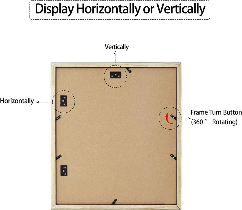 Golden State Art, 13.7x15.7 Matted Black Wood 7-Opening for 4 x 6 Collage Picture Frame