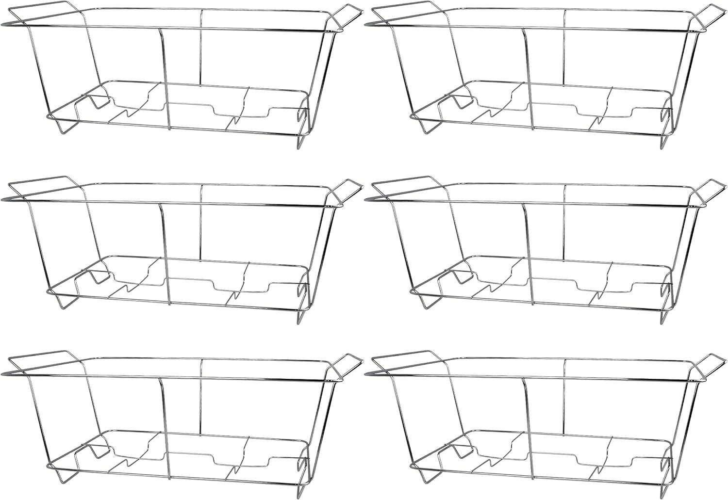 COMFICOVE 12 Pack Chafing Wire Rack Buffet Stand Chrome Frame for Events, Parties, Wedding, & Birthday Party Catering, Full Size Chafing Stand for Dish Serving Trays, Food Warmer Catering Supplies