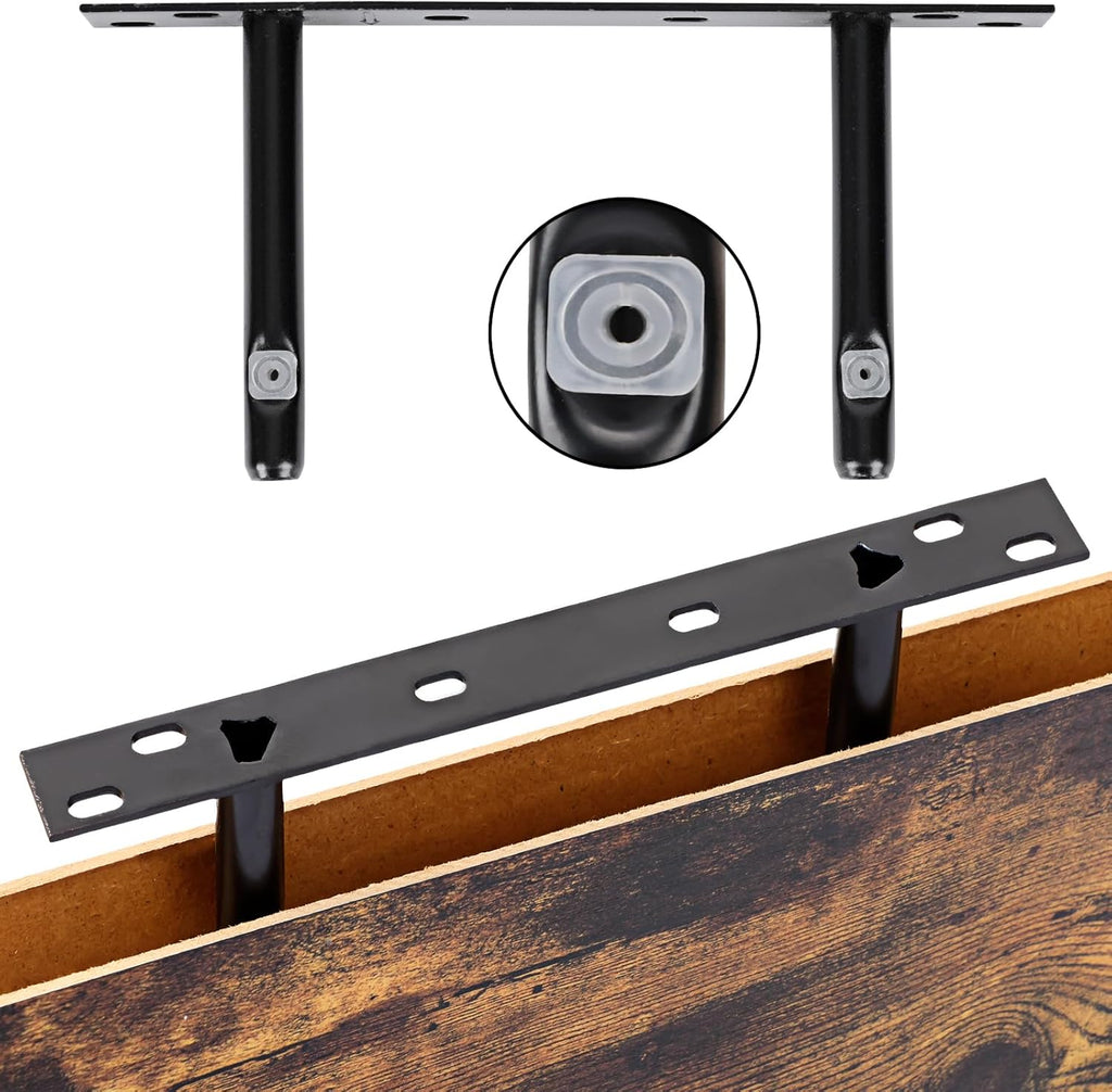 Fixwal 15.8in Floating Shelves, Set of 6 Wood Shelves, Farmhouse Shelf Wall Decor for Bathroom, Bedroom, Living and Kitchen Room (Rustic Brown)